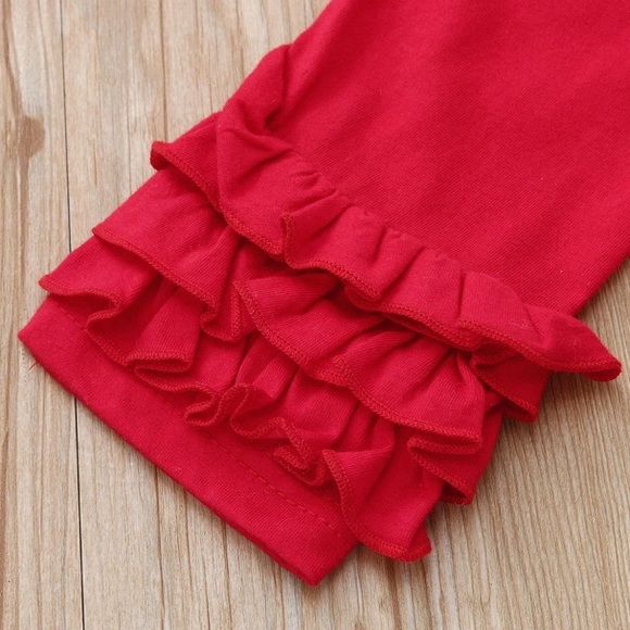 Christmas Tree 🎄 Truck Ruffle Top and Pants Set - Picture 5 of 6